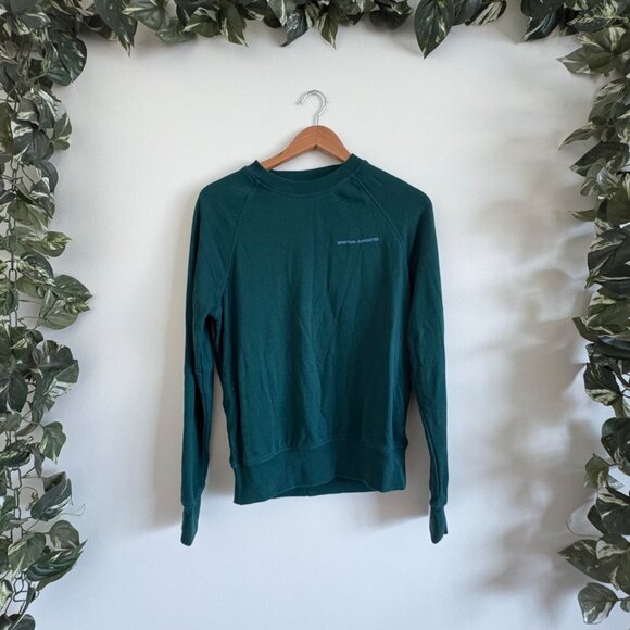 Spiritual Gangster Good Karma Crewneck Sweatshirt Green Women’s Sz S - Picture 1 of 10